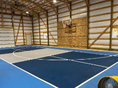 Indoor Multi-Sport Court Construction in Utah County, Utah with Pickleball and Basketball built by Courts Utah your premiere indoor multi-sport court contractor.